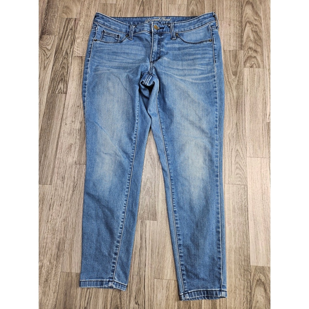 Universal Thread Mid Rise Jegging Womens 10/30 S Blue Medium Wash Denim